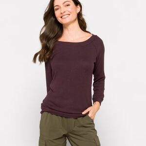 Market & Spruce Deep Purple Knit Top